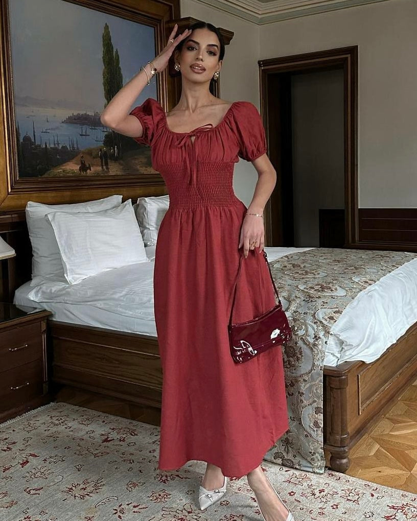 Peachy Red Dress