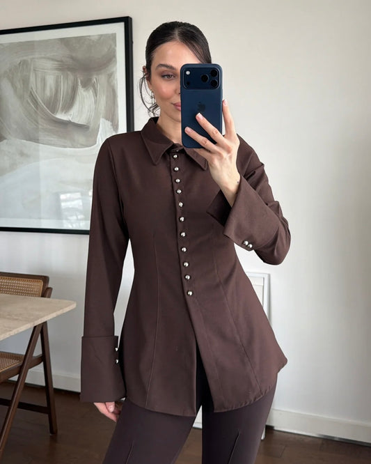 Brown Buttoned Shirt