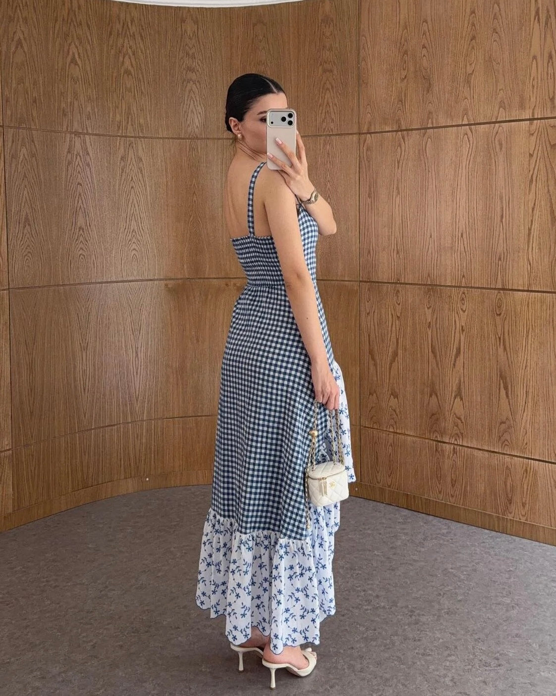 Blue Checkered Dress
