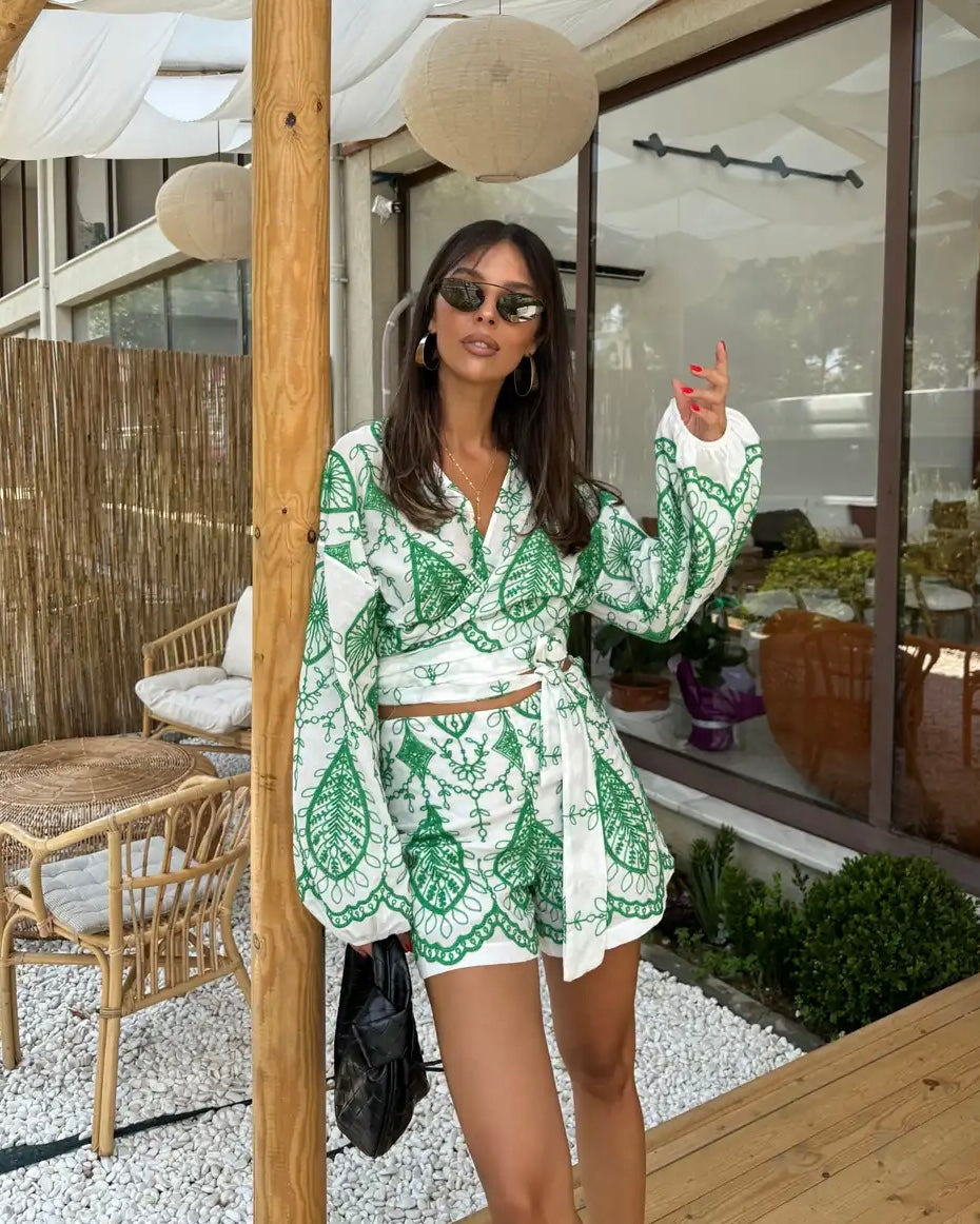 White & Green Summer Set