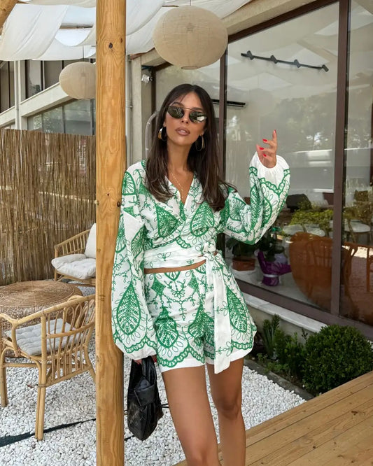 White & Green Summer Set