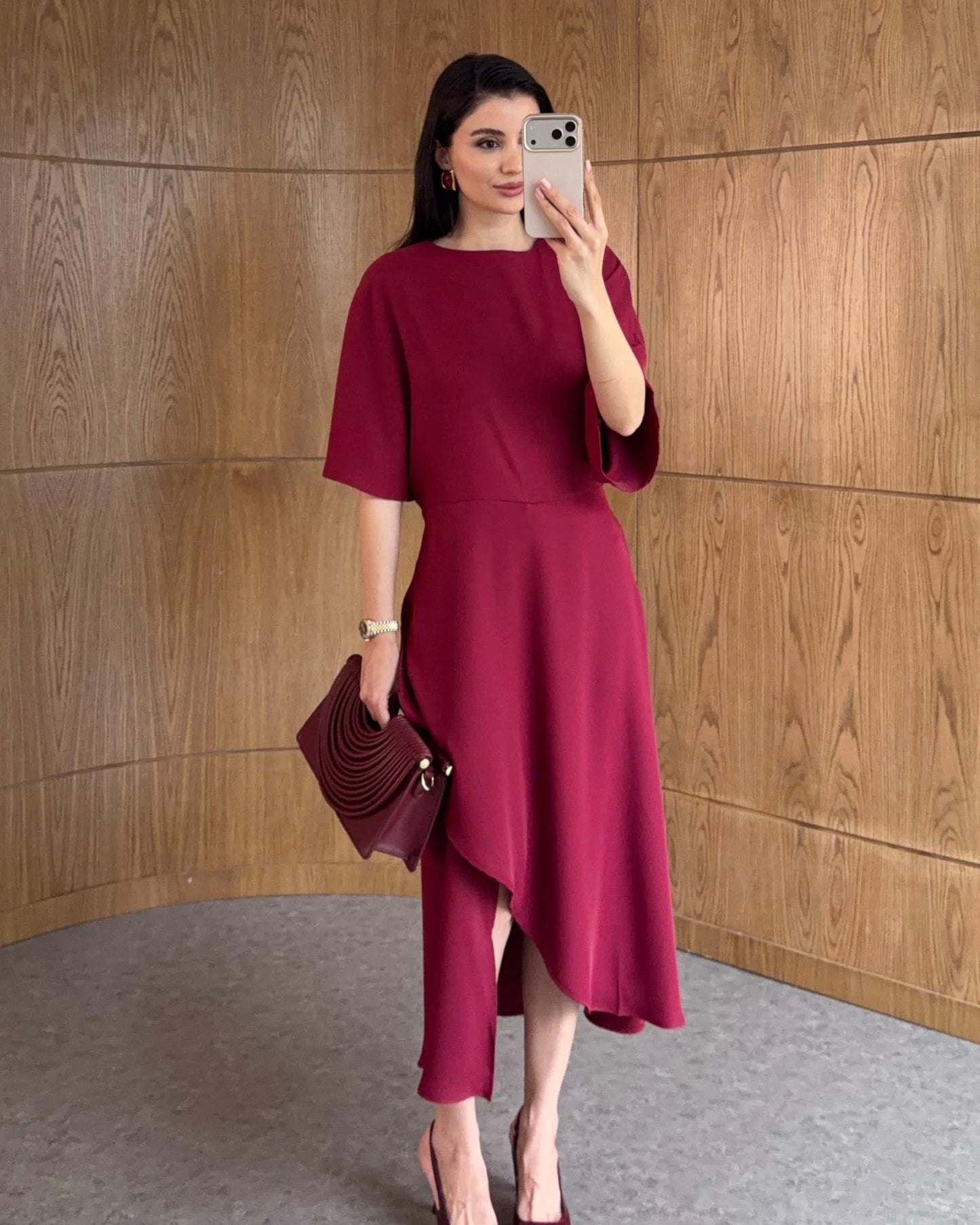 Burgundy Dress