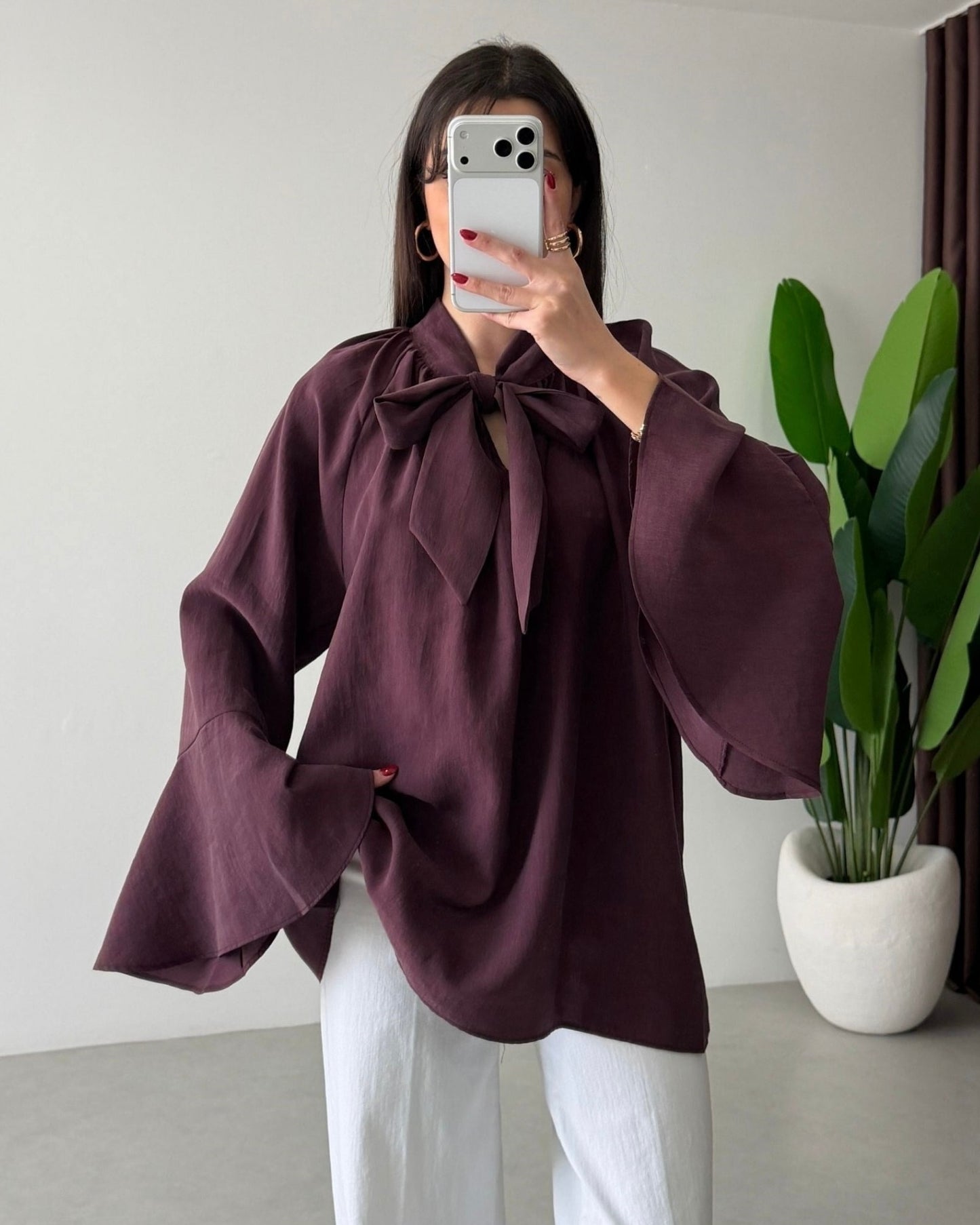 Burgundy Blouse