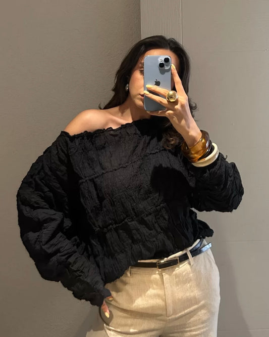Black Off Shoulder Top