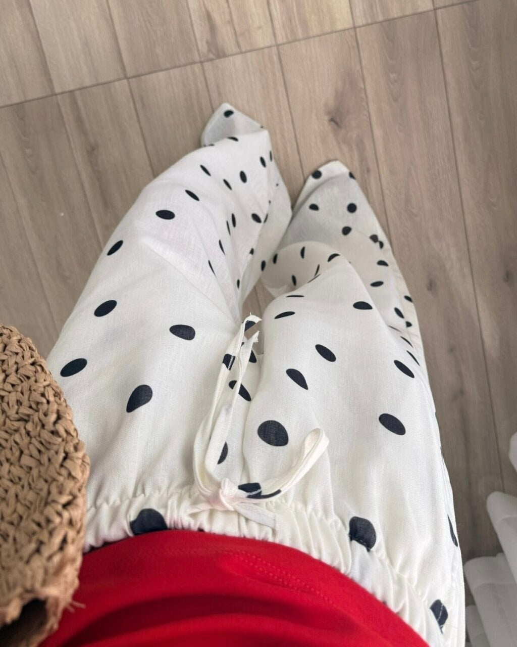 Polka Dot Linen Pants