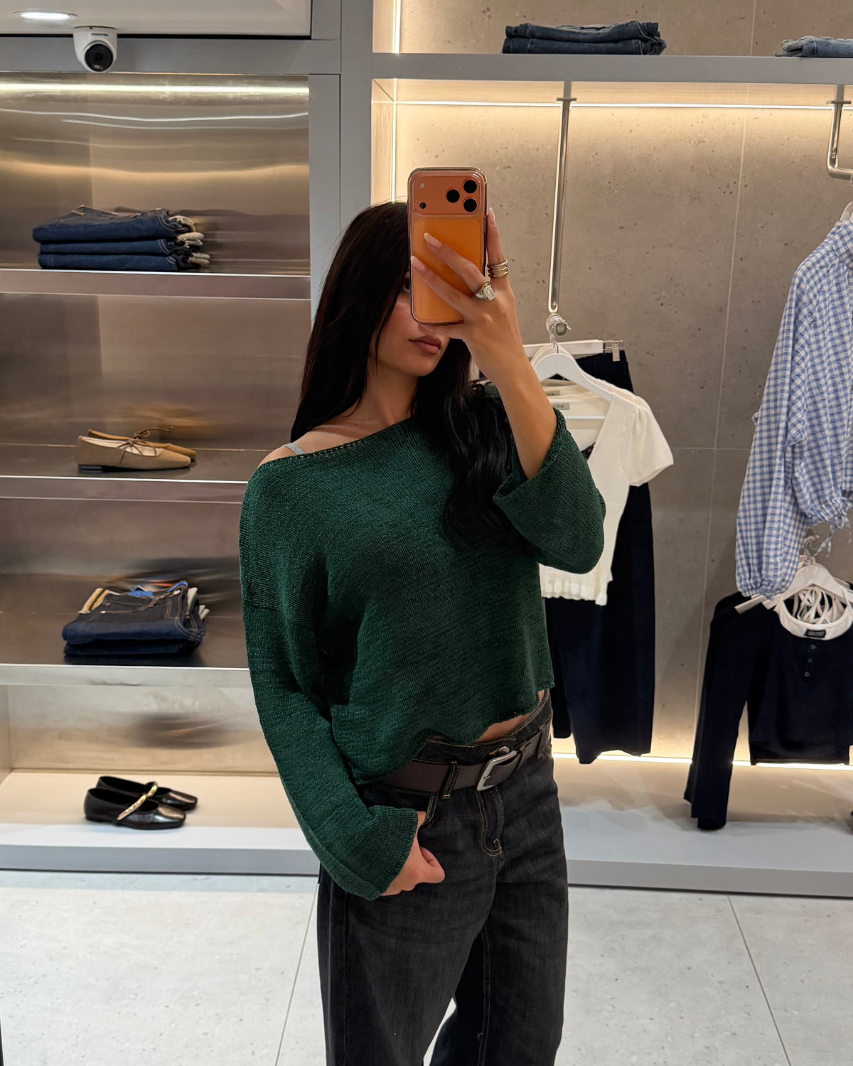 Off Shoulder Knit Top