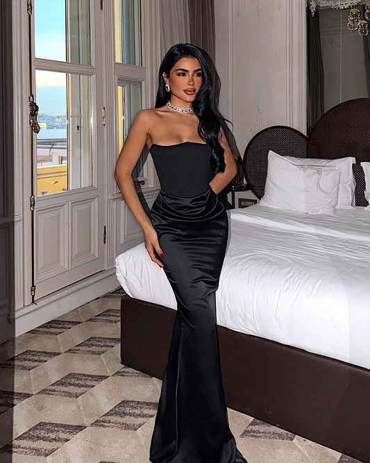 Black Satin Dress