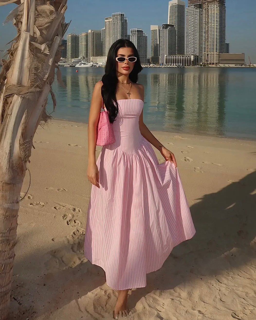 Pink Striped Dress