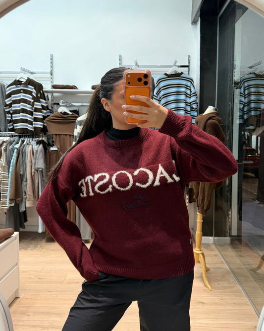 Burgundy Lacoste Sweater