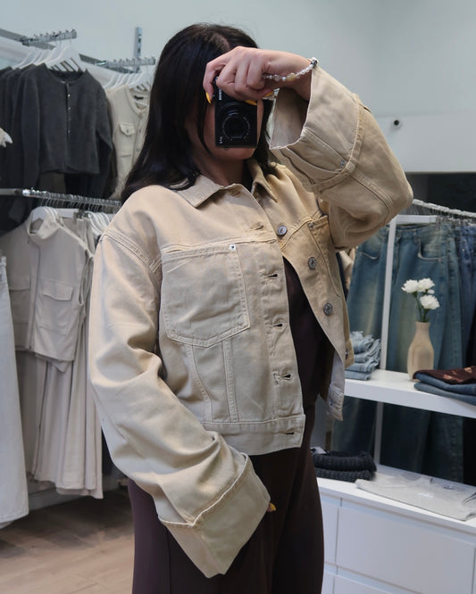 Beige Denim Jacket