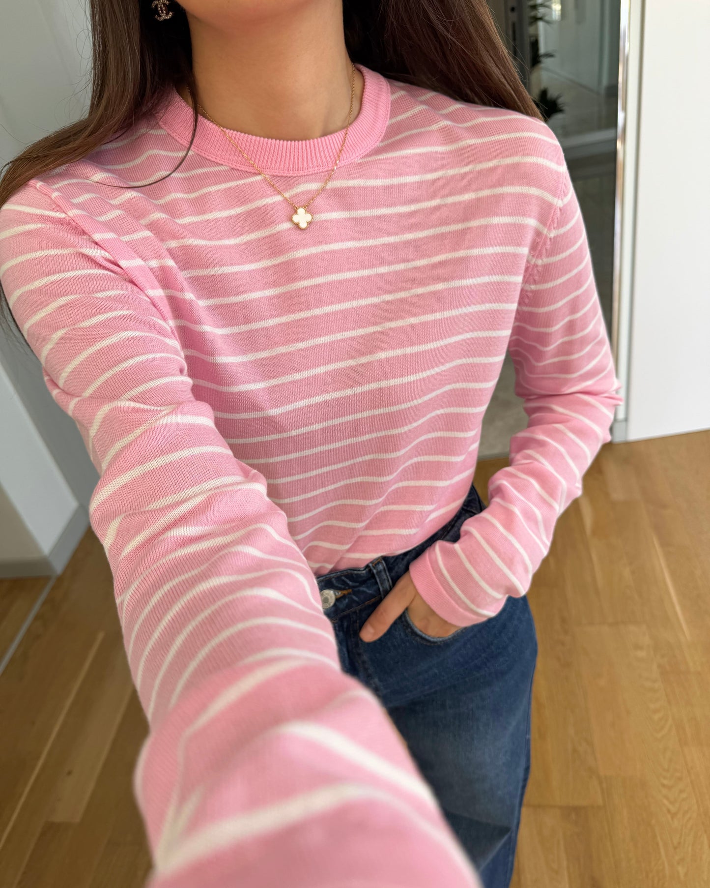 Pink Striped Shirt