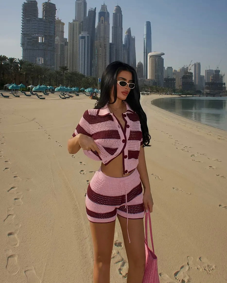 Pink & Burgundy Beach Set