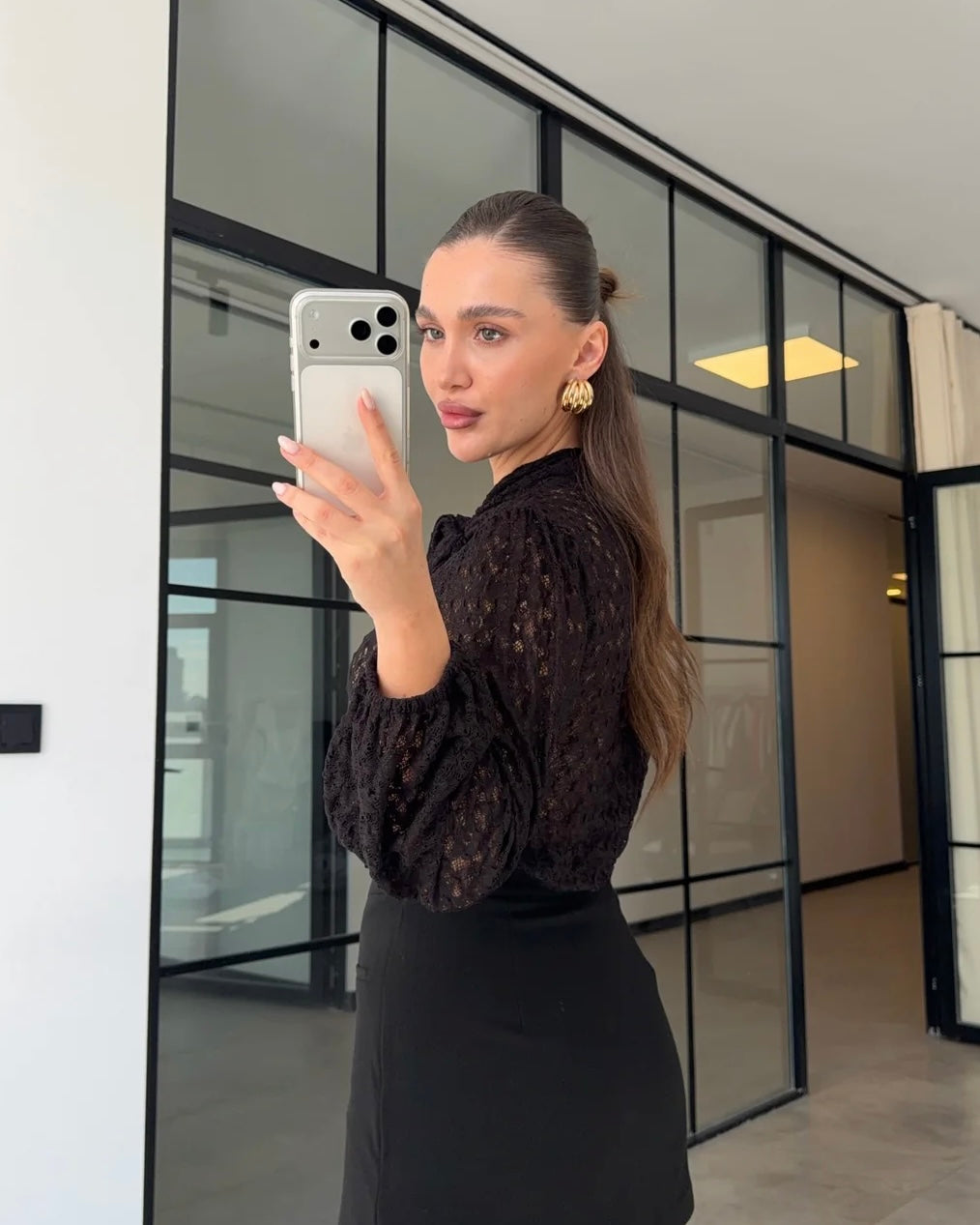 Black Lace Blouse