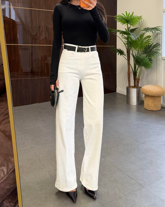 White Wide Leg Jeans