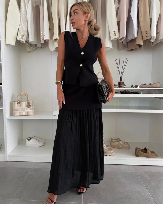 Black Vest & Skirt