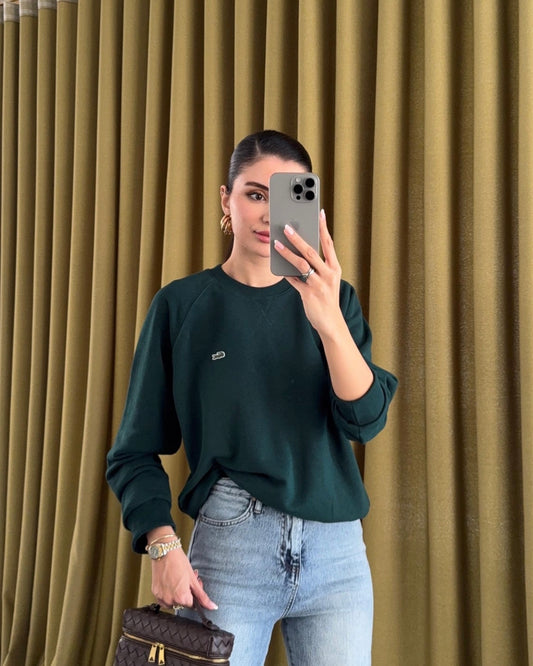 Dark Green Lacoste Sweatshirt