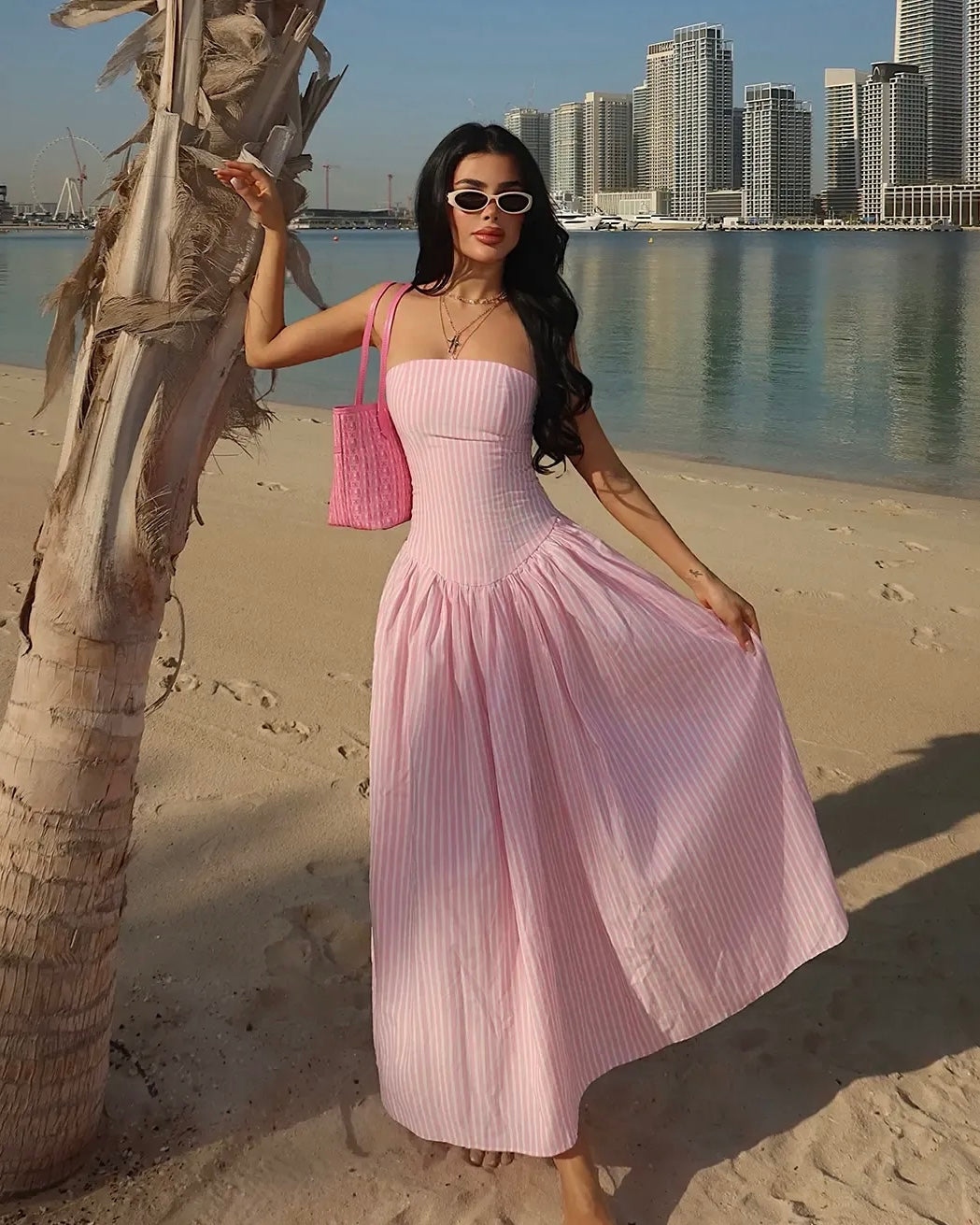 Pink Striped Dress