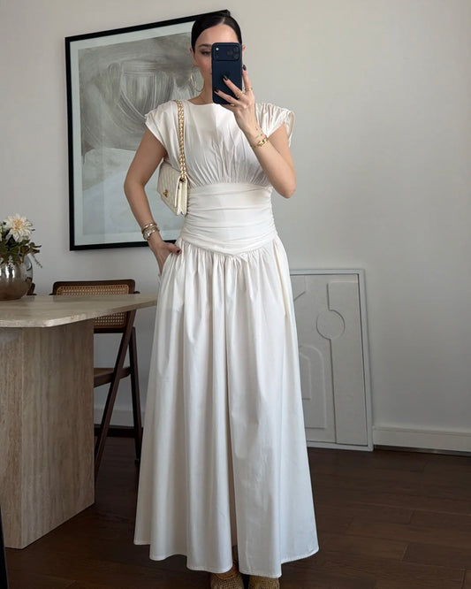 White Waisted Dress