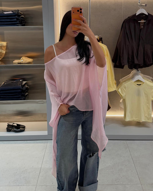 Pink Chiffon Blouse