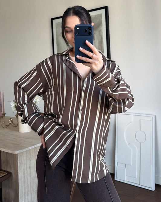 Brown Striped Shirt