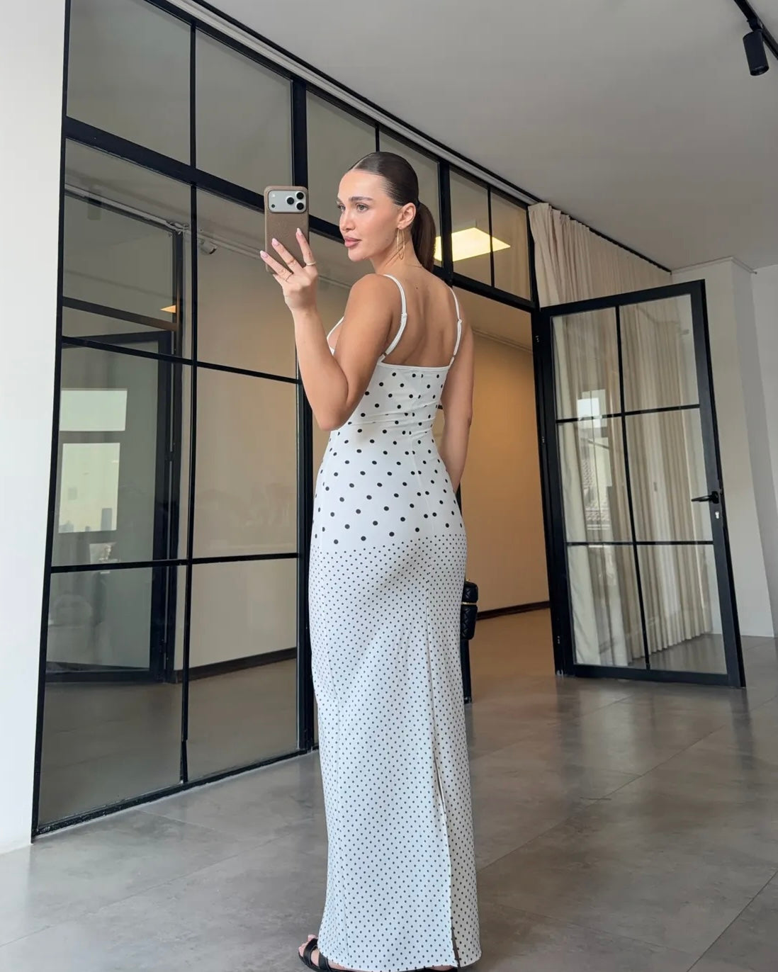 White Polka Dot Dress