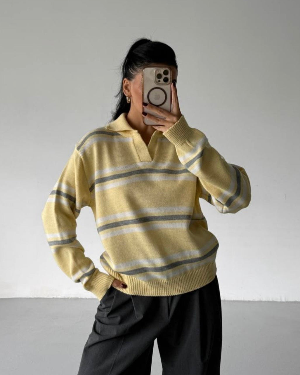 Yellow Striped Sweater