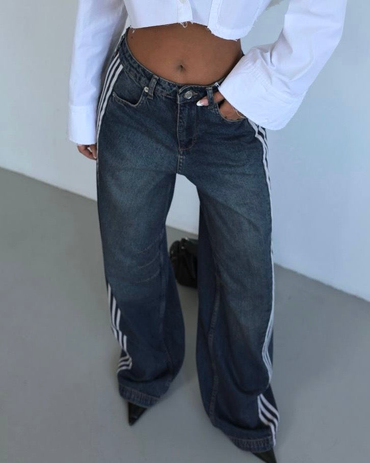 Striped Baggy Jeans