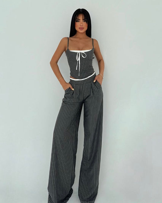Grey Striped Set