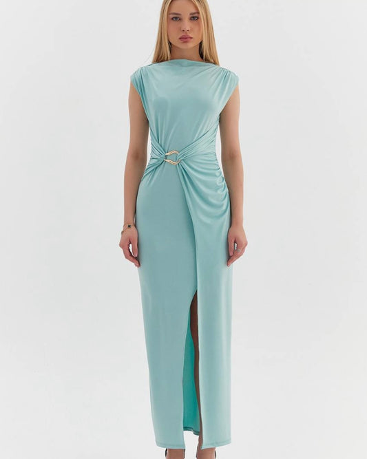 Minty Gold Detail Dress