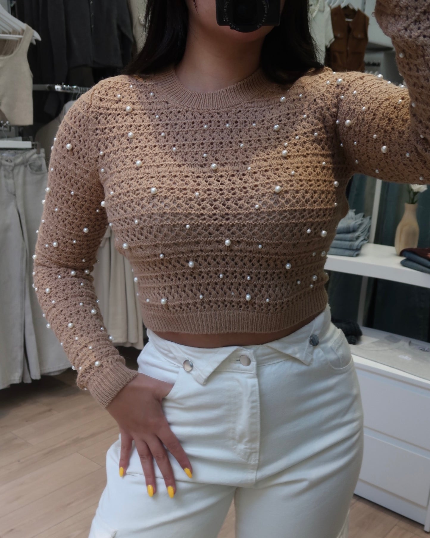 Knitted Pearly Sweater