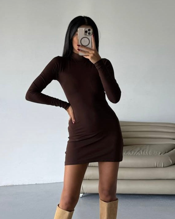 Brown Mini Dress