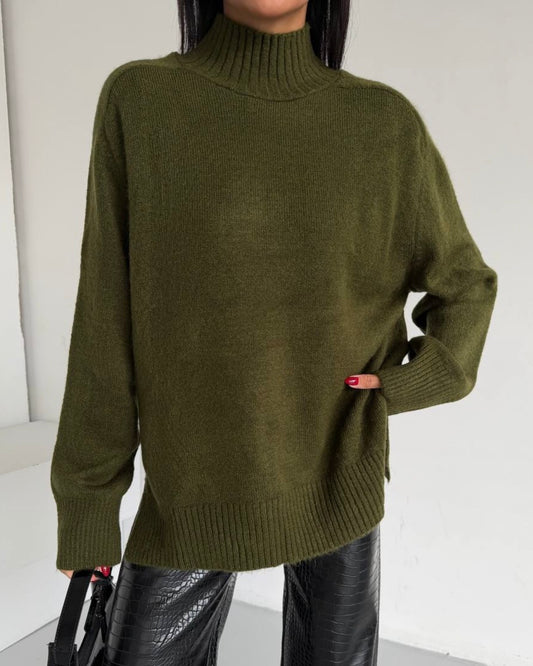 Army Green High Neck