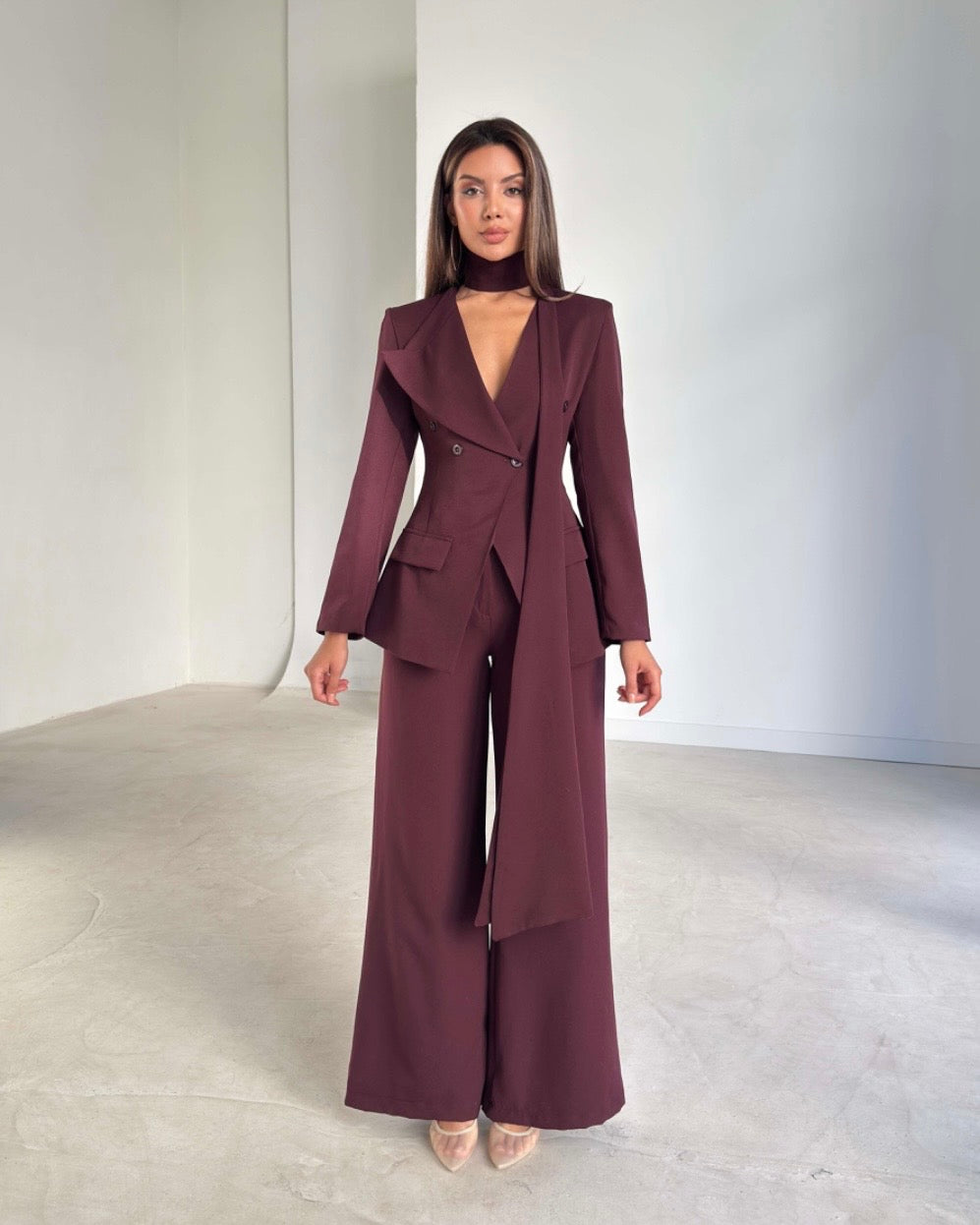 Burgundy 3 Piece Suit