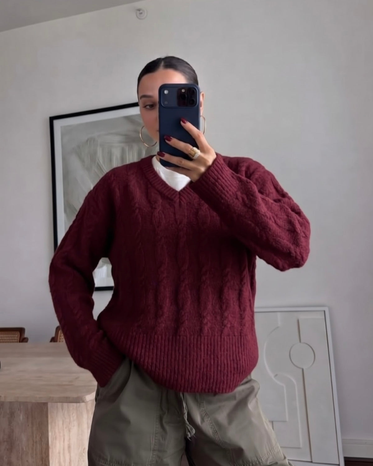 Burgundy Sweater