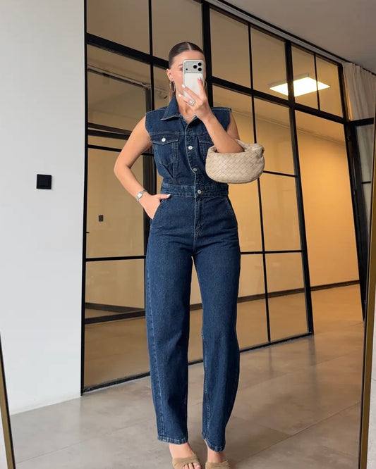 Blue Denim Jumpsuit