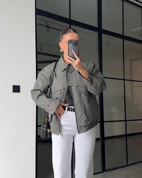 Grey Oversized Jacket