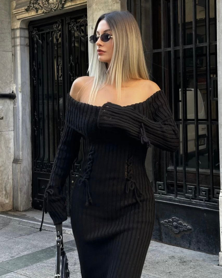 Black Off Shoulder Dress