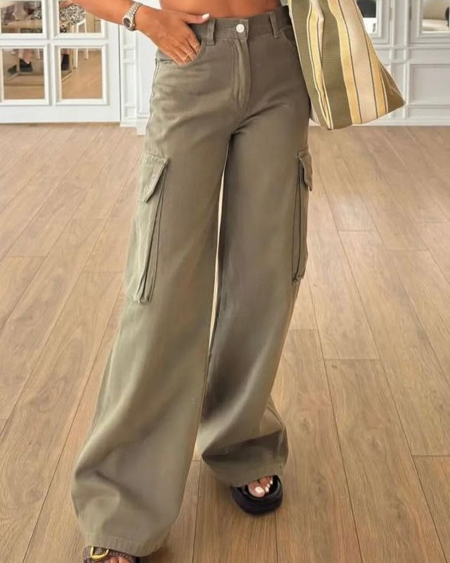 Army Green Cargo Jeans