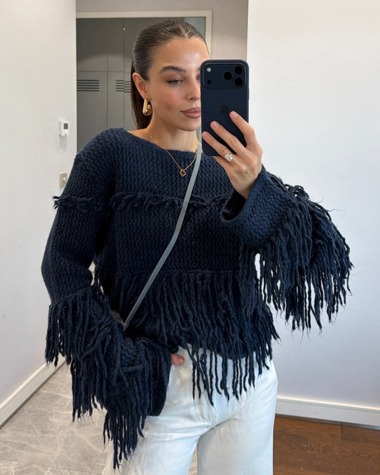 Navy Knitted Sweater