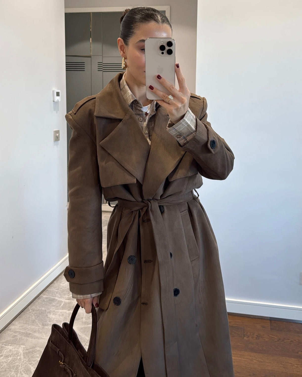 Brown Suede Coat
