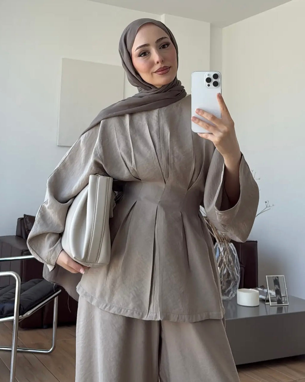 Beige Waisted Set