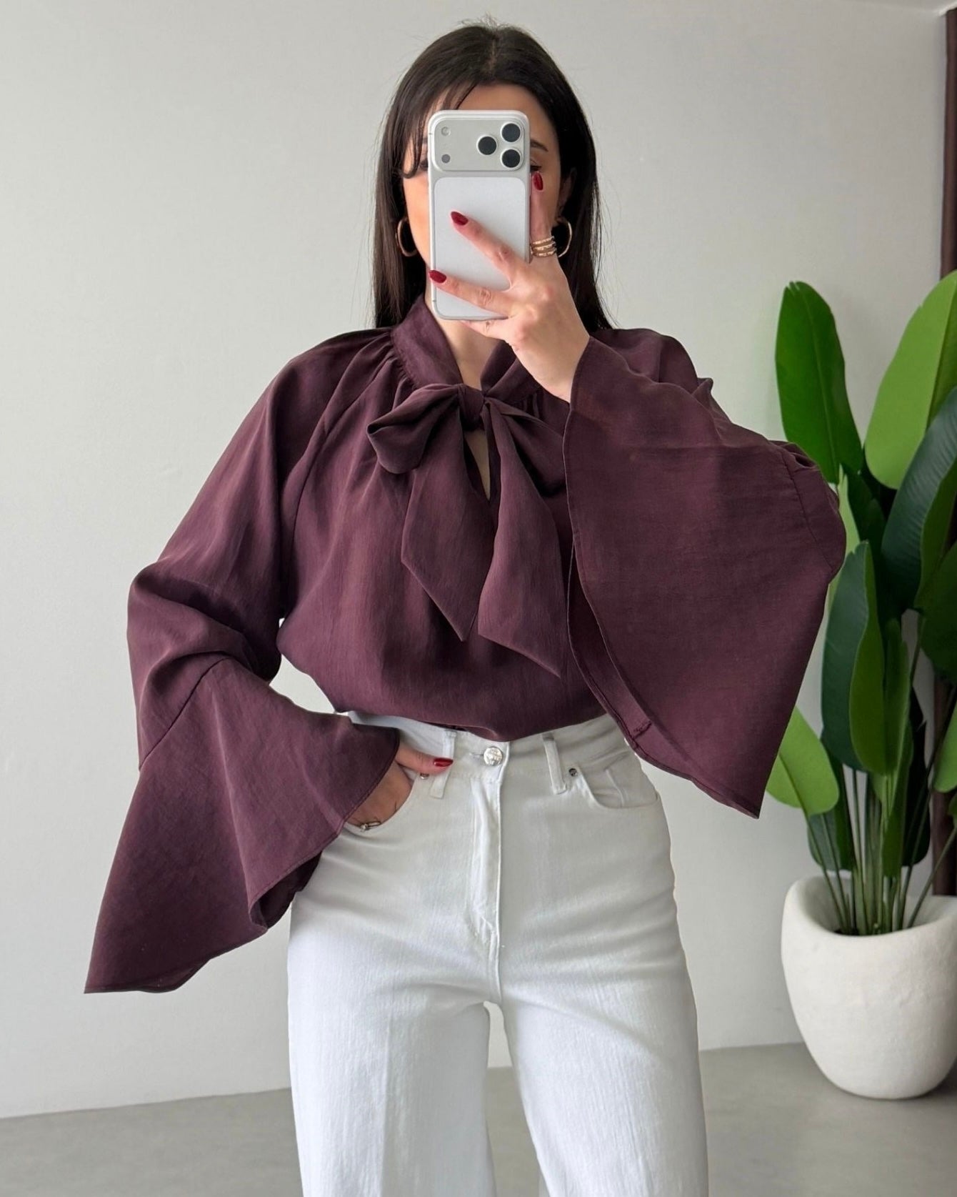 Burgundy Blouse