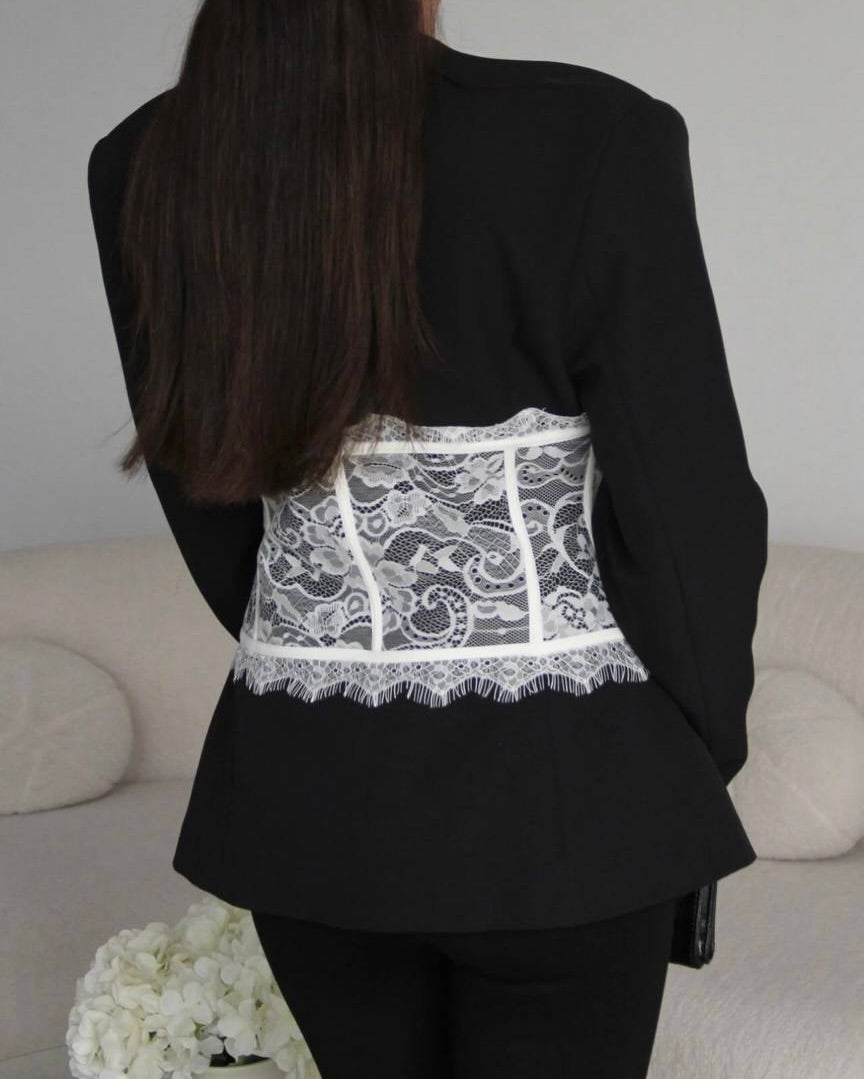 Black Lace Blazer