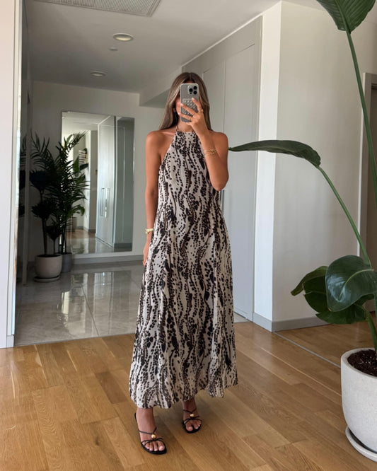 Brown & Beige Dress