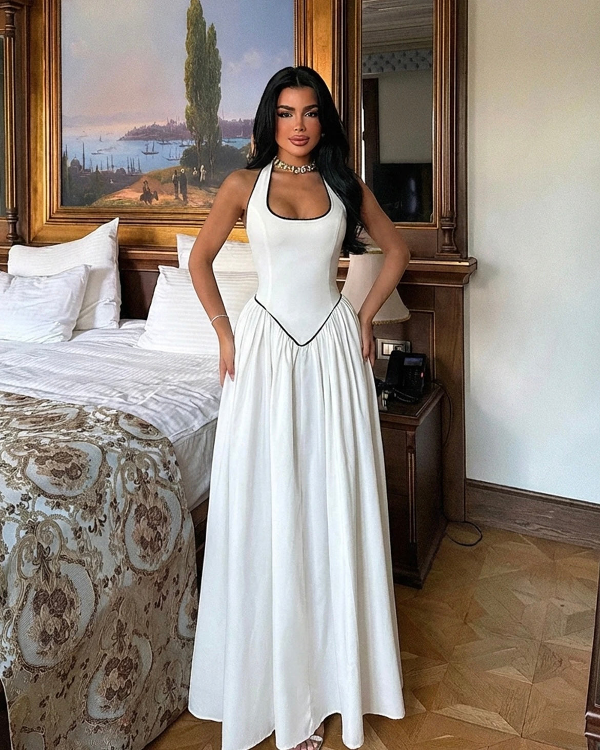 White Waisted Dress