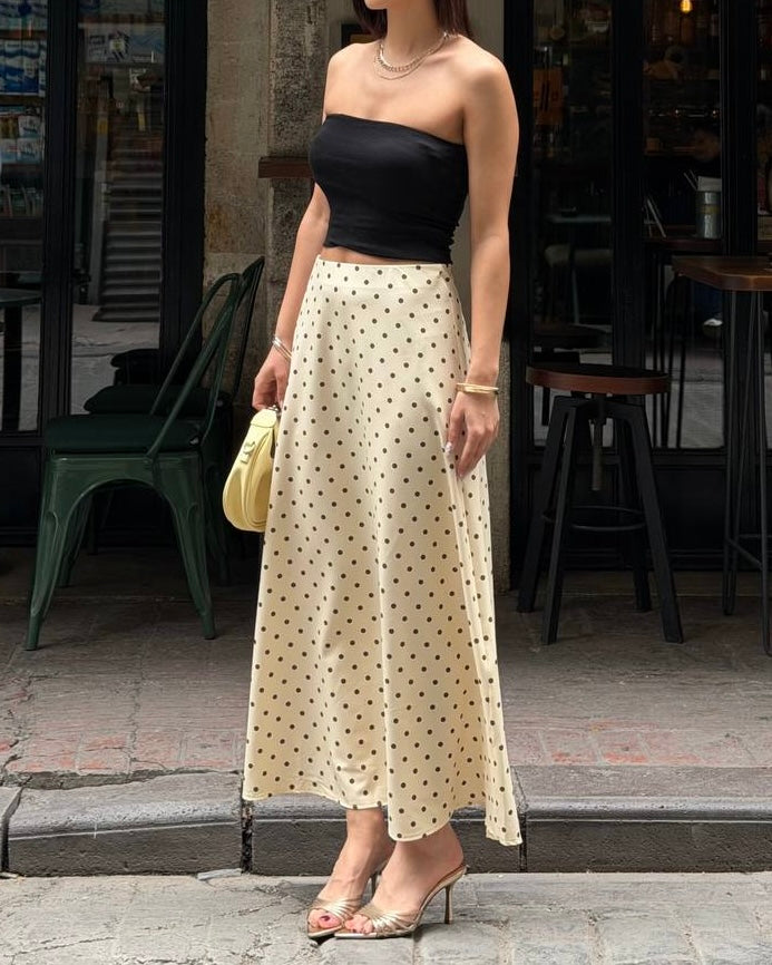 Yellow Polka Dot Skirt
