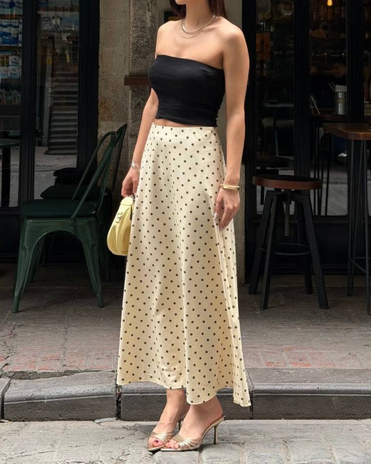 Yellow Polka Dot Skirt