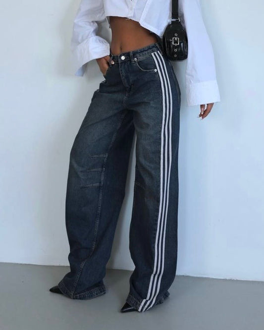 Striped Baggy Jeans