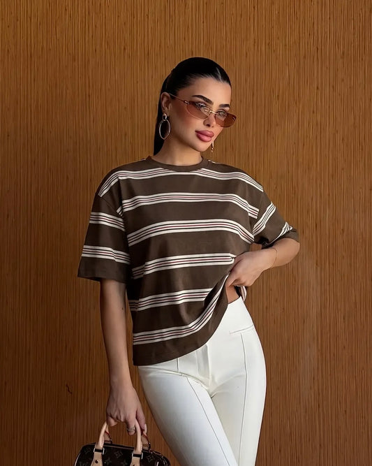 Brown Striped T-Shirt