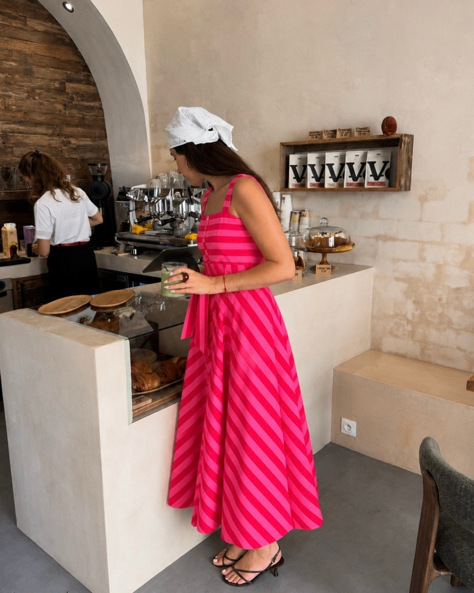 Striped Fushia Dress